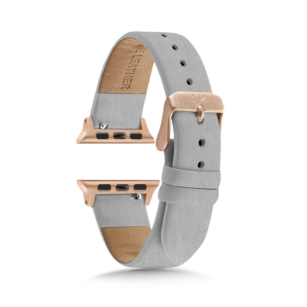 Textured Grey Strap / Rose Gold Buckle - 38mm, 40mm