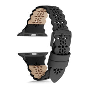 Black Lace Leather Strap / Black Buckle - 38mm, 40mm