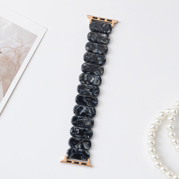NEW Resin Black Marble Strap Band for Apple Watch Marble Strap for Apple Watch | North Street Watch Co main image 3