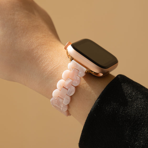 Pink Slim Resin Apple Watch Strap – 1302 Watch Co display picture 2