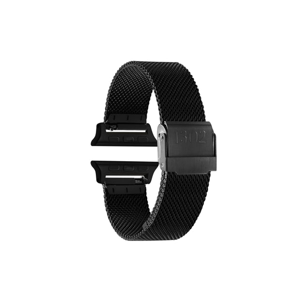 Black Stainless Steel Milanese Mesh Apple Band - 38mm, 40mm,41mm, 42mm Series 10, 42mm, 44mm, 45mm, 46mm, 49mm