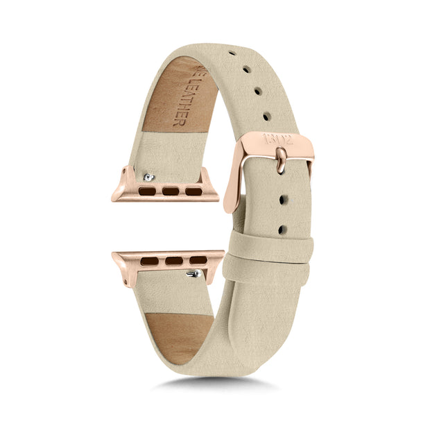 Cream Strap / Rose Gold Buckle - 38mm, 40mm