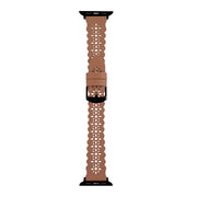 Tan Lace Leather Strap / Black Buckle - 38mm, 40mm