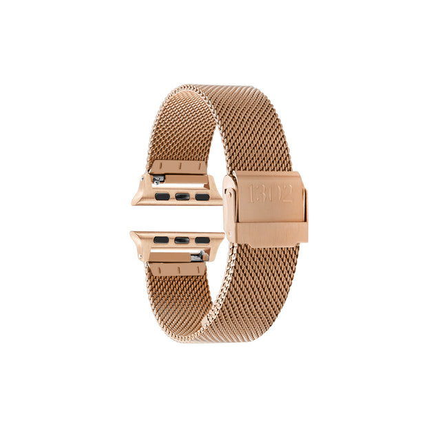 Rose Gold Stainless Steel Milanese Mesh Apple Band - 38mm, 40mm,41mm, 42mm Series 10, 42mm, 44mm, 45mm, 46mm, 49mm