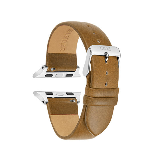 Beige Vegetable Tanned / Silver Buckle - 38mm, 40mm, 42mm, 44mm