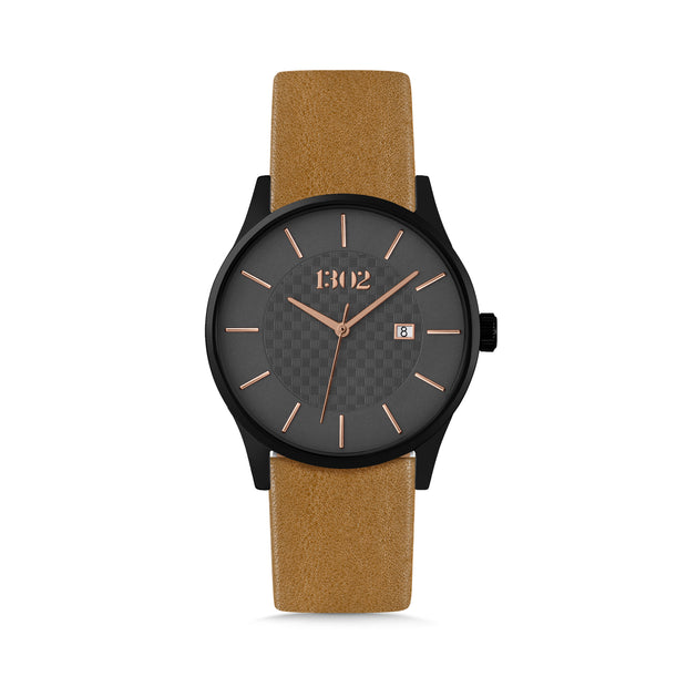 Black Case / Grey and Rose Gold Dial