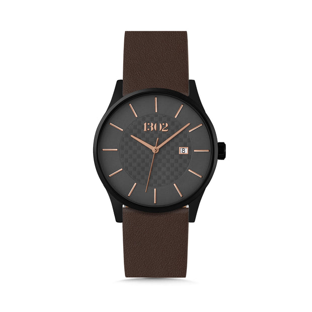 Black Case / Grey and Rose Gold Dial