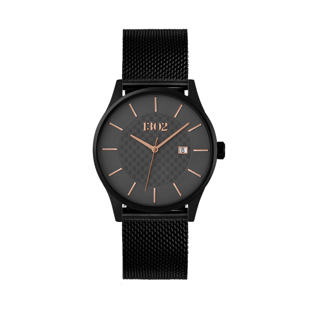 Black Case / Grey and Rose Gold Dial