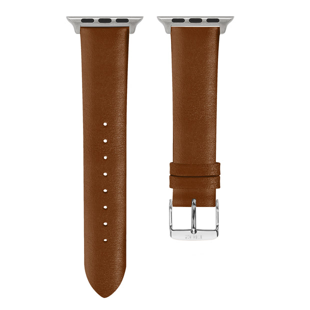 Brown Strap / Silver Buckle - 38mm, 40mm