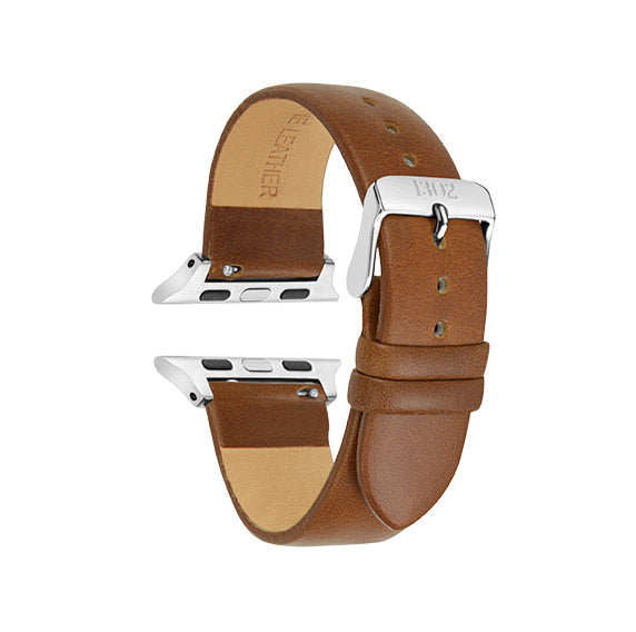 Cognac Vegetable Tanned / Silver Buckle - 38mm, 40mm, 42mm, 44mm