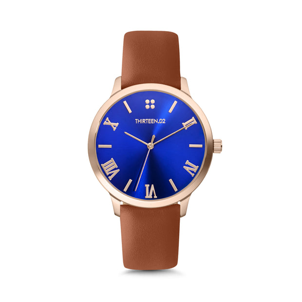 Rose Gold Case / Blue Dial