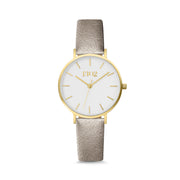 Gold Case / White Textured Dial