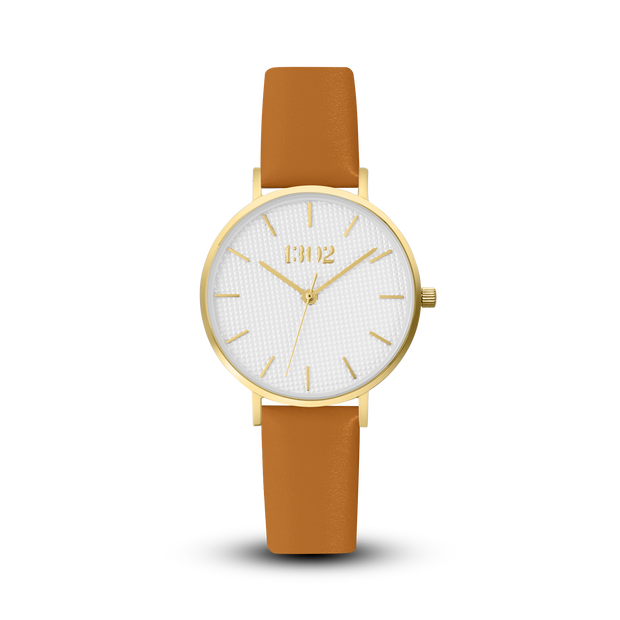 Gold Case / White Textured Dial