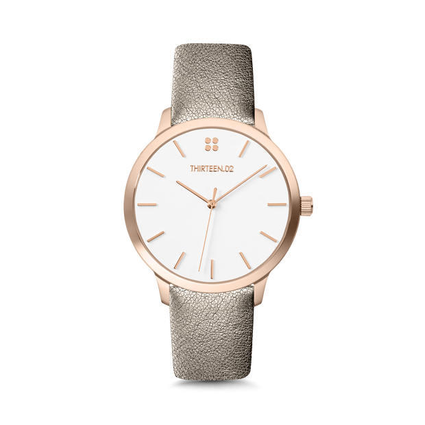 Rose Gold Case / White Dial