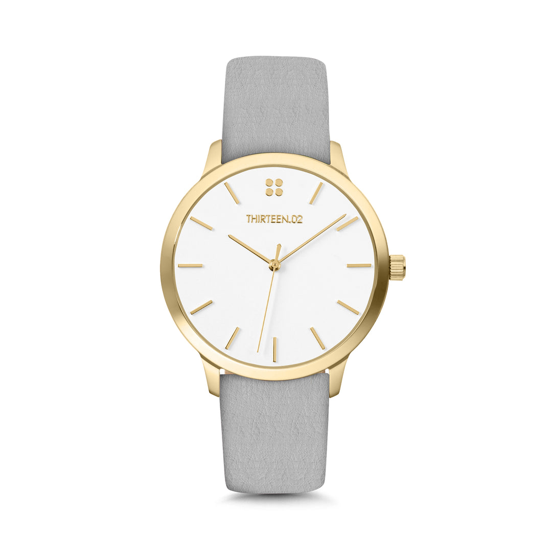 Gold Case / White Dial – 1302 Watch Co display picture 2
