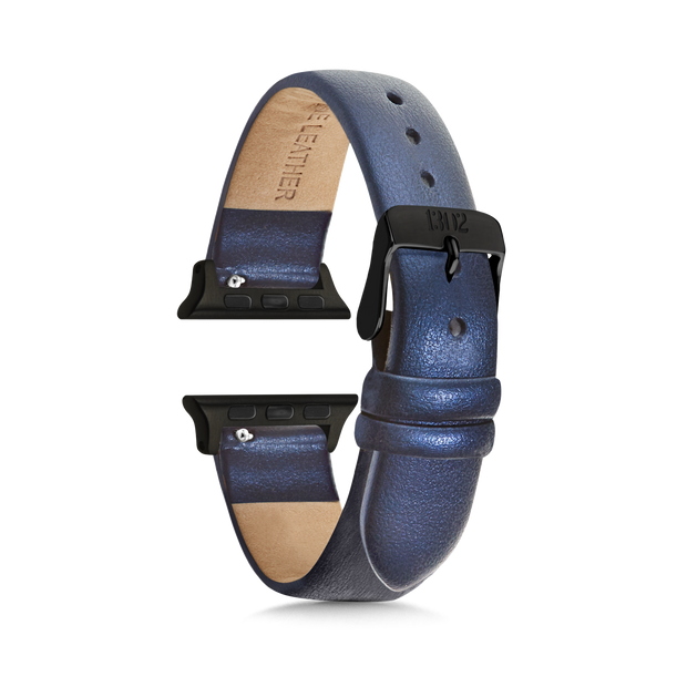 Dark Blue Shimmer Strap / Space Grey Buckle - 38mm, 40mm