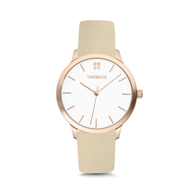 Rose Gold Case / White Dial