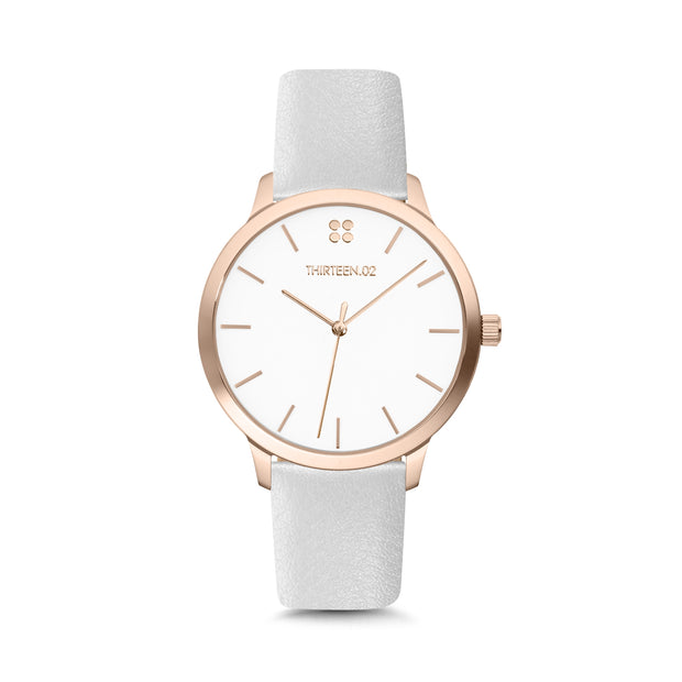 Rose Gold Case / White Dial