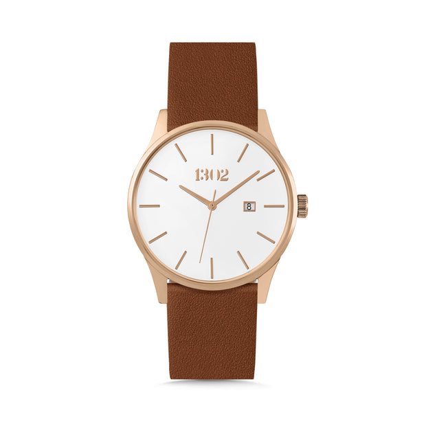 Rose Gold Case / White Dial