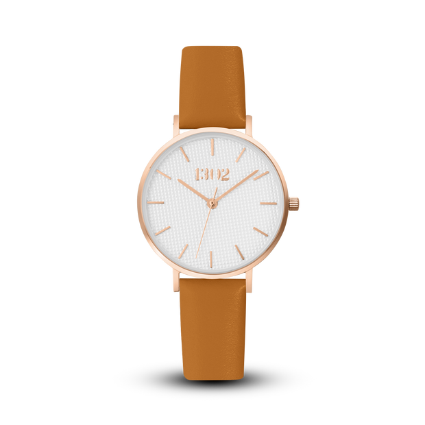 Rose Gold Case / White Textured Dial