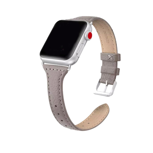 Taupe Slim Strap / Silver Buckle - 38mm, 40mm, 42mm, 44mm