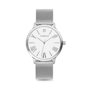 Silver Case / White Dial with Roman Numerals