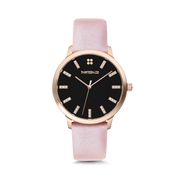 Rose Gold Case / Black Dial with Crystals