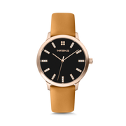 Rose Gold Case / Black Dial with Crystals